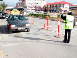 Erzincan'da trafik birbirine girdi