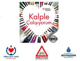 Pedallara kalp sağlığı için bastılar