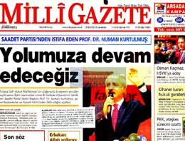 Milli Gazete'de Kurtulmuş istifaları