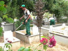İstanbul'daki mezarlıklar bayrama hazır